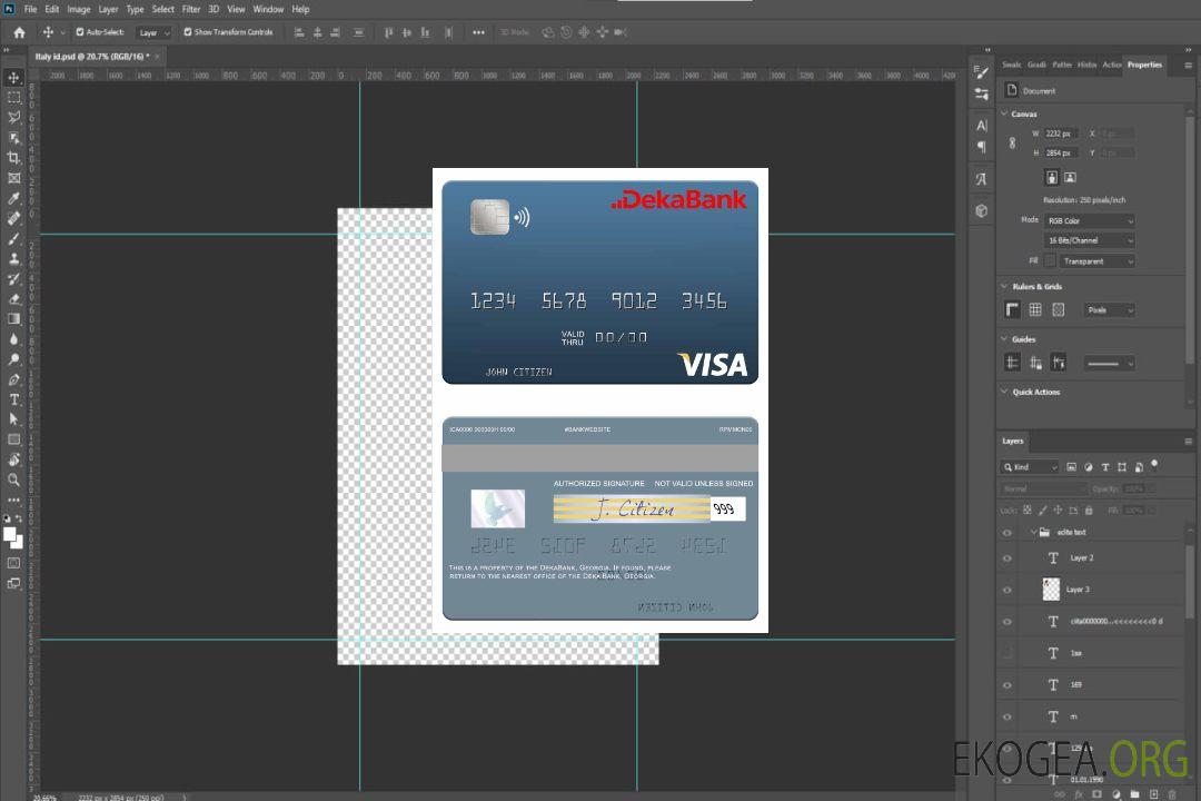 Carte de débit visa Allemagne Deka Bank template Carte de débit visa Allemagne Deka Bank template